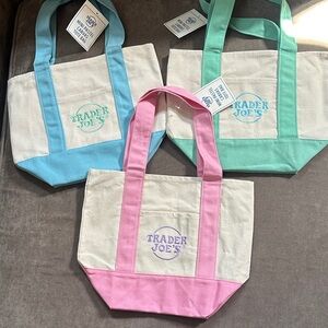 Trader Joe’s Mini Pastel Canvas Tote Bag
